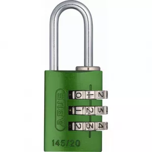 Abus 145/20 C Green 14525 145 Series 3-Dial Padlock Green - Carded