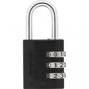Abus 145/30 C Black 14530 145 Series 3-Dial Padlock Black - Carded
