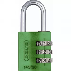 Abus 145/30 C Green 14535 145 Series 3-Dial Padlock Green - Carded