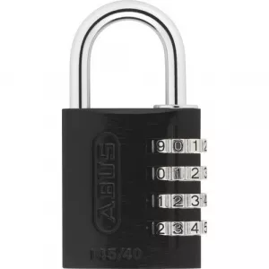 Abus 145/40 C Black 14540 145 Series 4-Dial Padlock Black - Carded
