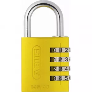 Abus 145/40 C Yellow 14541 145 Series 4-Dial Padlock Yellow - Carded