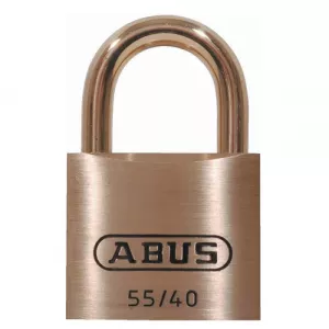 Abus 55MB/40 B KA 55 Series Padlock Keyed Alike, Brass Shackle