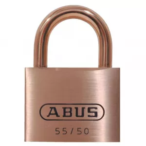 Abus 55MB/50 C KD 56811 55 Series Solid Brass Padlock, Brass Shackle