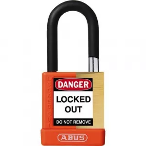 Abus 74M/40 B KA Orange 1-1/2" Shackle Solid Brass Padlock, Orange