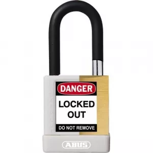Abus 74M/40 B KA White 1-1/2" Shackle Solid Brass Padlock, White