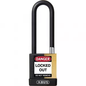 Abus 74M/40HB75 B KA Black 3" Shackle Solid Brass Padlock, Black