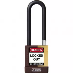 Abus 74M/40HB75 B KA Brown 3" Shackle Solid Brass Padlock, Brown