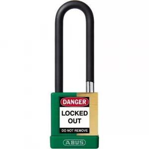 Abus 74M/40HB75 B KA Green 3" Shackle Solid Brass Padlock, Green