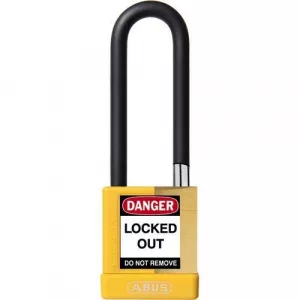 Abus 74M/40HB75 B KA Yellow 3" Shackle Solid Brass Padlock, Yellow