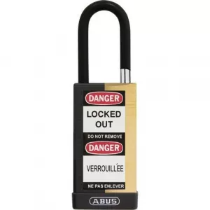 Abus 74MLB/40 B KA Black Solid Brass Padlock, Keyed Alike, Black