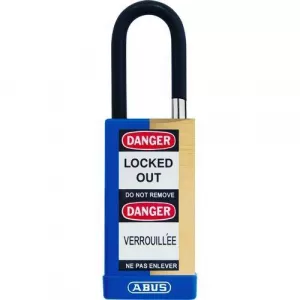 Abus 74MLB/40 B KA Blue Solid Brass Padlock, Keyed Alike, Blue