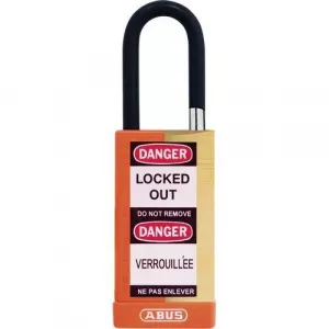 Abus 74MLB/40 B KA Orange Solid Brass Padlock, Keyed Alike, Orange