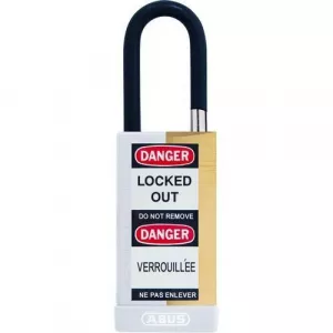Abus 74MLB/40 B KA White Solid Brass Padlock, Keyed Alike, White