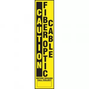 Accuform FMK336 Utility Line Marker "Caution, Fiber Optic Cable..."