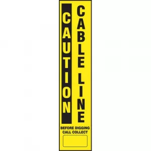 Accuform FMK338 Utility Line Marker "Caution, Cable Line..."