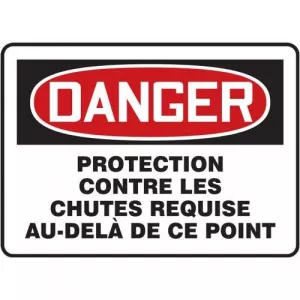 Accuform FRMFPR104VP Sign "Fall Protection Required Beyond This ..."