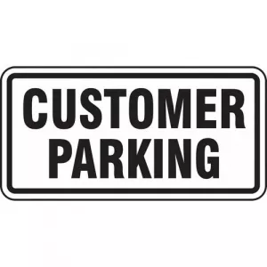 Accuform FRP201RA Engineer Grade Prismatic Sign "Customer Parking"