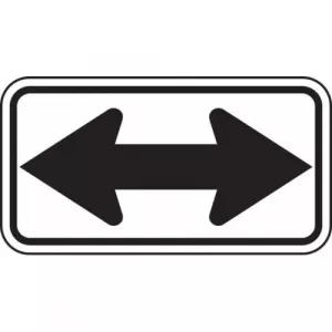 Accuform FRR291RA Direction Sign Double-Headed Arrow
