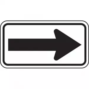 Accuform FRR293RA Direction Sign One-Direction Large Arrow