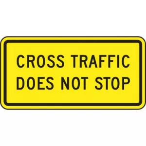 Accuform FRR501RA Intersection Warning Sign "Cross Traffic..."