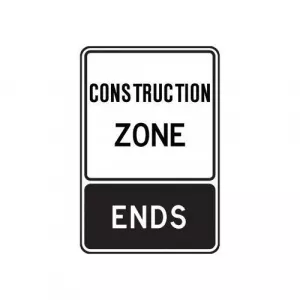 Accuform FRW133HP 36" x 24" Condition Sign "Contruction Zone..."