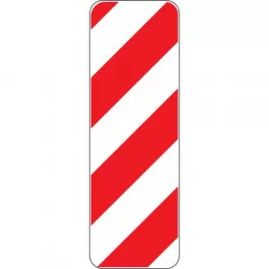 Accuform FRW489HP Prismatic Object Marker "Red/White Up/Right"