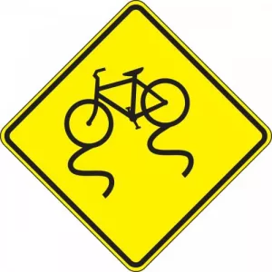 Accuform FRW689RA Bicycle Sign "Surface Condition Warning"