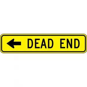 Accuform FRW741RA Sign "Dead End" & Right Arrow