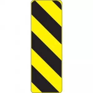Accuform FRW825DP Prism Yellow/Black Object Marker, Up/Left Direction