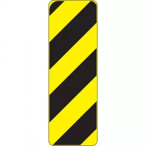 Accuform FRW834DP Yellow/Black Object Marker, Up/Right Direction