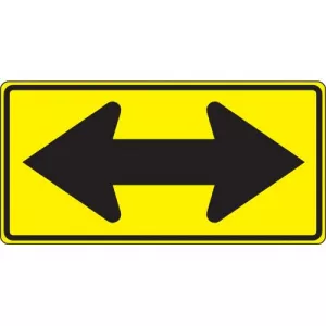 Accuform FRW852RA Sign "Two-Direction Arrow Symbol"