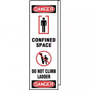 Accuform KLB766 Ladder Shield "Confined Space - Do Not Climb on ..."