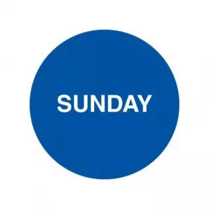 Accuform LDT320SU 1-1/2" Preprinted Inventory Marking Dot "Sunday"