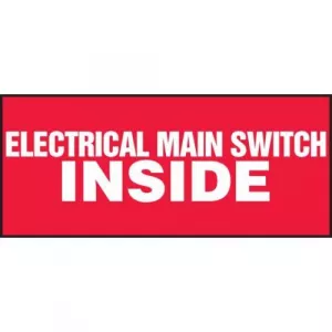 Accuform LELC511XVE 3" x 7" Safety Label "Electrical Main Switch ..."