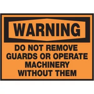 Accuform LEQM318VSP 3-1/2" x 5" Safety Label "Do Not Remove ..."