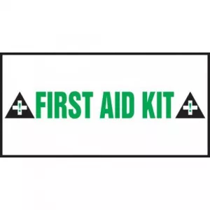 Accuform LFSD522VSP 3" x 7" Safety Label "First Aid Kit"