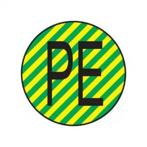Accuform LSCE120 1/2" Electrical Symbol "Protective Conductor"