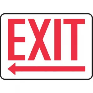Accuform MADC532VP Safety Sign "Exit" Left Arrow Below Plastic