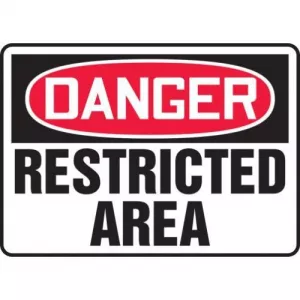 Accuform MADM148XP OSHA Danger Safety Sign "Restricted Area"