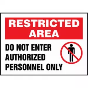 Accuform MADM463XP Restricted Area Safety Sign "Do Not Enter..."