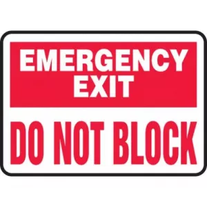 Accuform MADM545XT Safety Sign "Emergency Exit - Do Not Block"