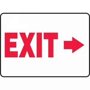 Accuform MADM929XP Accu-Shield Sign "Exit" & Right Arrow Symbol