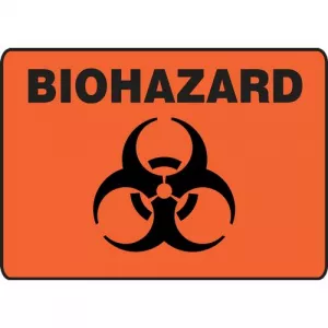 Accuform MBHZ530VP Plastic Safety Sign with Legend "Biohazard"