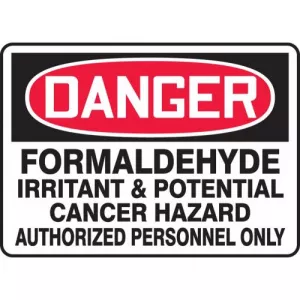 Accuform MCHL079VA OSHA Sign "Formaldehyde Irritant & Potential..."