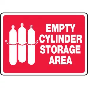 Accuform MCPG510VP Plastic Sign "Empty Cylinder Storage Area"