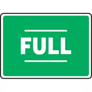 Accuform MCPG523VP 10" x 14" Plastic Sign with Legend: "Full"