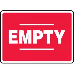 Accuform MCPG529XP Accu-Shield Sign with Legend "Empty" Red