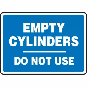 Accuform MCPG530XL Aluma-Lite Sign "Empty Cylinders Do Not Use"