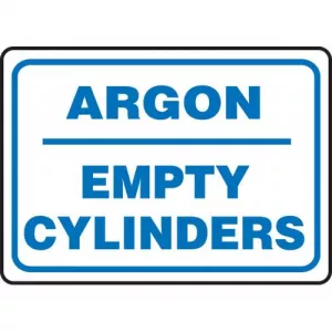 Accuform MCPG533XP Accu-Shield Sign "Argon Empty Cylinders"