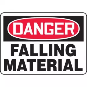 Accuform MCRT013VP Plastic OSHA Sign "Danger Falling Material"